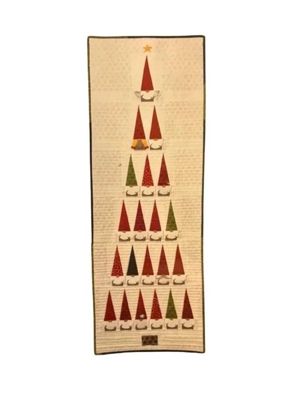 Oh Christmas Gnomes Quilt Pattern Around The Bobbin Short 45X16.5